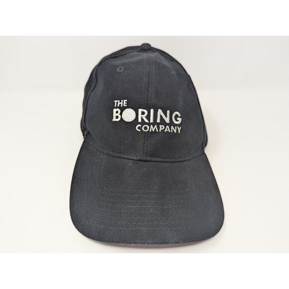 The Boring Company Hat Mens Black Adjustable Back Emboroidered Logo Elon Musk - Picture 2 of 8